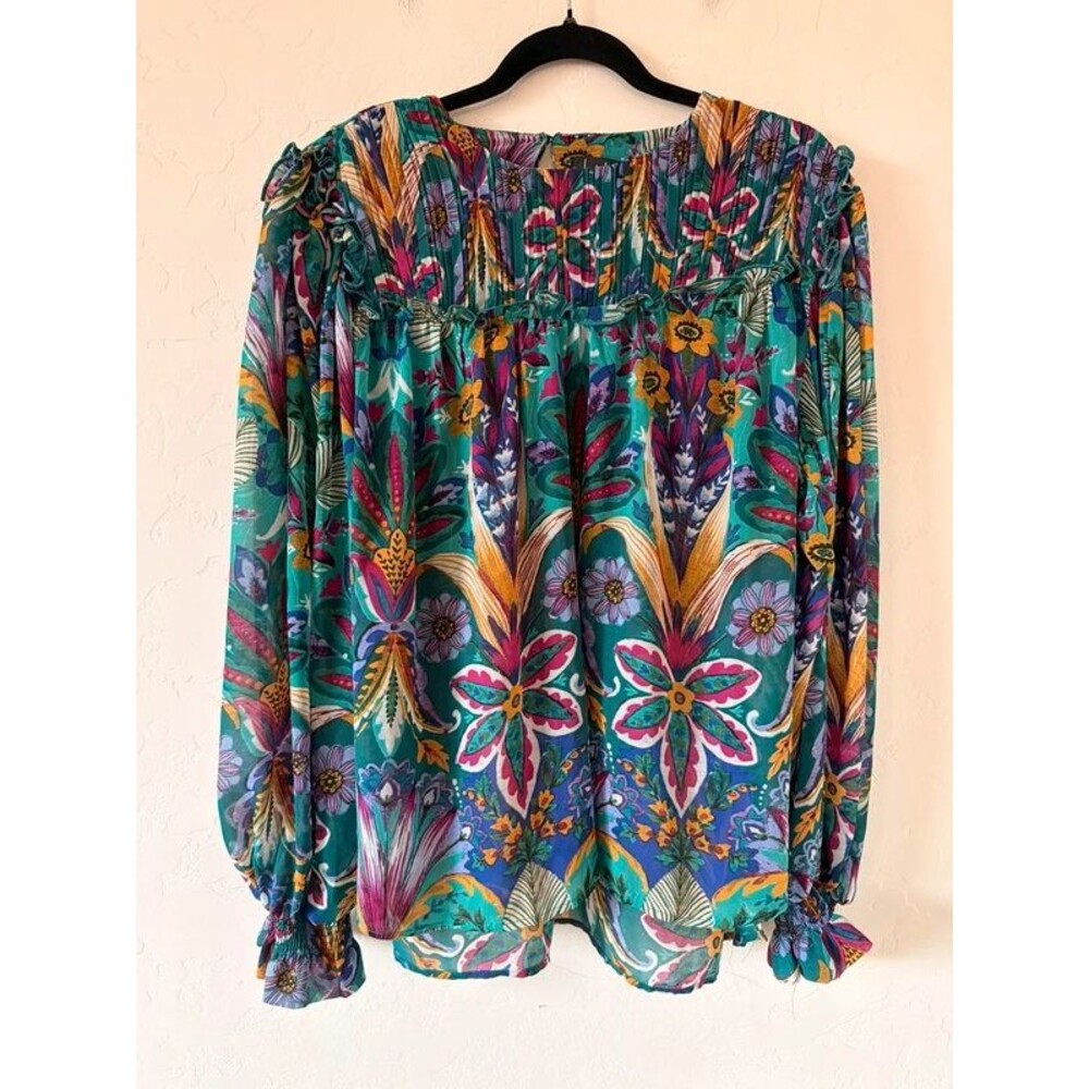Nicole Miller Floral Blouse Size XL